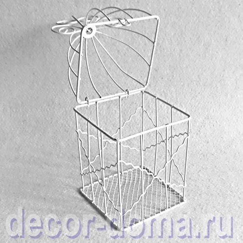 Клетка для птички, 9х16 см, белая