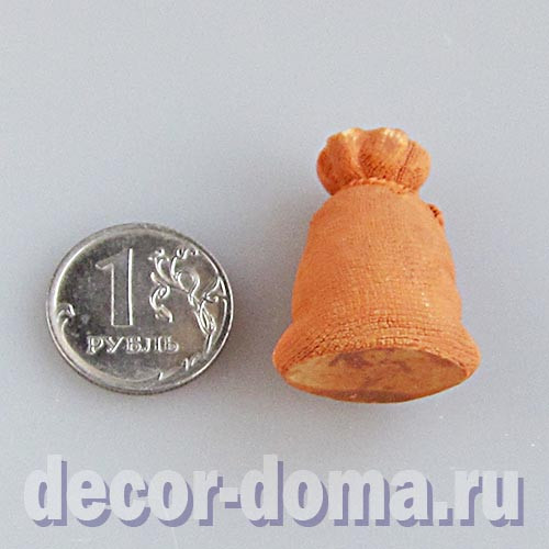 Мешок, 3 см, кукольная миниатюра Мешок, 3 см, кукольная миниатюра