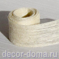 Лента джутовая, 4 см х 2 м, цвет кремовый Лента джутовая, 4 см х 2 м, цвет кремовый