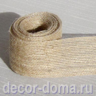 Лента джутовая, 3 см х 3 м, цвет натуральный Лента джутовая, 3 см х 3 м, цвет натуральный