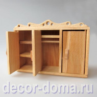 Шкаф, 3 створки, бук, серия Тедди, 22 х 6,5 х 16 см