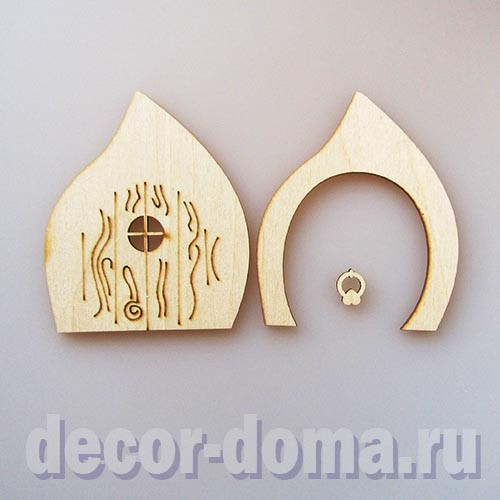 Дверь для феи Fairy Door, "Сказочная", фанерная фигурка, 10 см Дверь для феи Fairy Door, "Сказочная", фанерная фигурка, 10 см