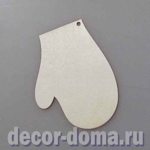 Варежка, фигурка фанерная, 9,5 см