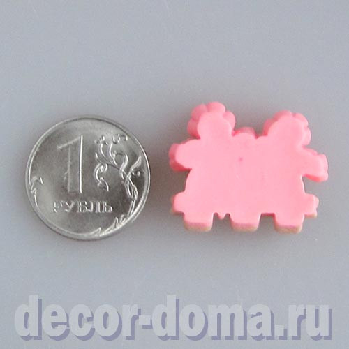 Забор с цветочками, 2,5х2 см, 1 шт., цвета в ассортименте