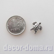 Черепашка, декоративная металлическая подвеска, 1 шт. Черепашка, декоративная металлическая подвеска, 1 шт.
