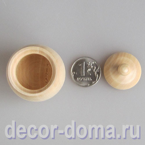 Бочонок деревянный, мини, 5 см, с крышкой Бочонок деревянный, мини, 5 см, с крышкой