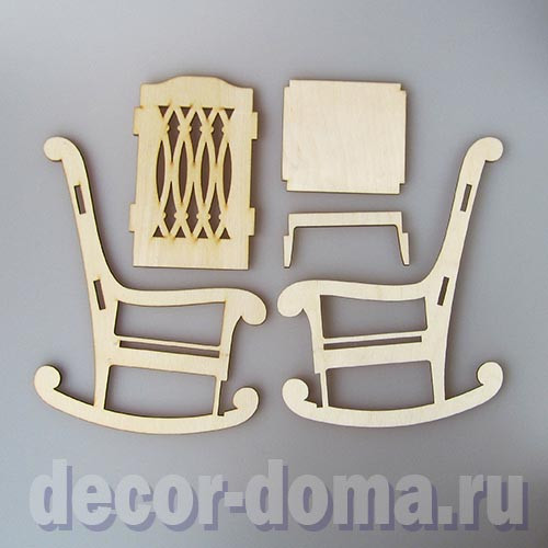 Кресло-качалка, 21 см, заготовка для декора