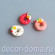 Пончики Donuts (Донатс), 15 мм, 3 шт., с цветочком и вишней