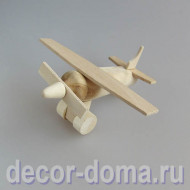 Самолётик ретро, игрушка деревянная, 13 см