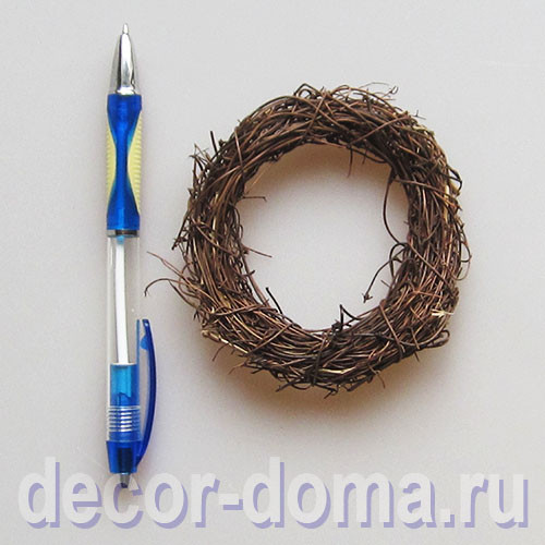 Венок из виноградной лозы, миниатюрный, 8,5 см Венок из виноградной лозы, миниатюрный, 8,5 см