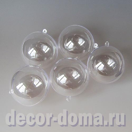 Шар из прозрачного пластика, 9 см,  упаковка 12 шт.
