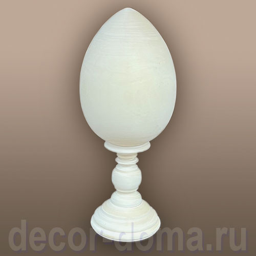 Яйцо деревянное гигантское, 16х24 см, с подставкой