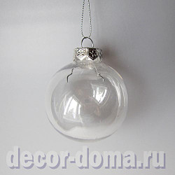 Шар прозрачный пластиковый, 6 см, цельный Шар прозрачный пластиковый, 6 см, цельный
