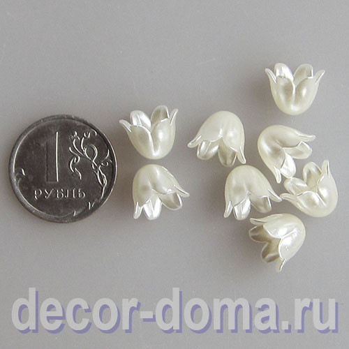 Подснежники, цветочки перламутровые, 0,8х1,2 см, 8 шт. Подснежники, цветочки перламутровые, 0,8х1,2 см, 8 шт.