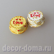 Тортики микро Love, 15 мм, 2 оттенка, ручная работа Тортики микро Love, 15 мм, 2 оттенка, ручная работа