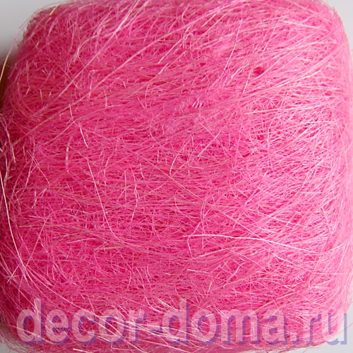 Сизаль, 100 г, цвет розовый яркий Сизаль, 100 г, цвет розовый яркий