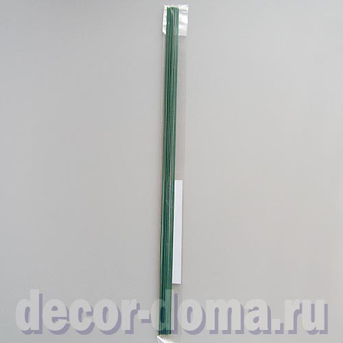Проволока флористическая, 1.2 мм, окрашенная, 40 см, 12 шт., цвет зеленый