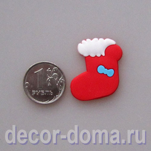 Сапожок, декор новогодний, 2,7 см Сапожок, декор новогодний, 2,7 см
