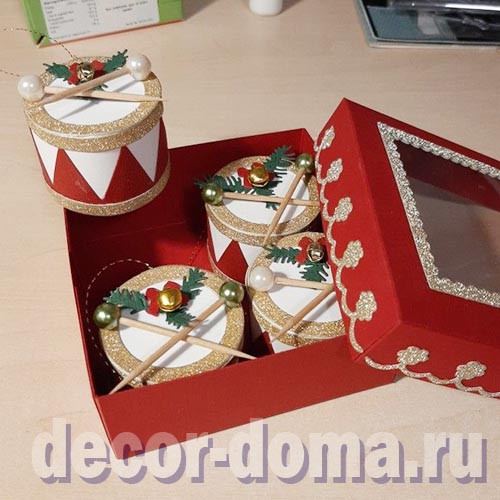 Барабан, 3,5 см, фигурка деревянная