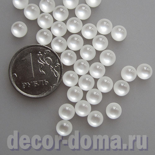 Полубусины, 0,6 см, прозрачно-матовые, 5 г Полубусины, 0,6 см, прозрачно-матовые, 5 г
