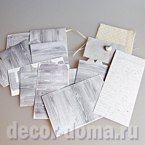 Буфет, мини-мебель, заготовка для творчества, 18 см, картон Буфет, мини-мебель, заготовка для творчества, 18 см, картон
