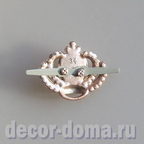 Украшение, корона с перламутром, 3х2,5 см Украшение, корона с перламутром, 3х2,5 см