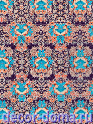 Бумага Decopatch, 695, восточная ткань оранжево-синяя