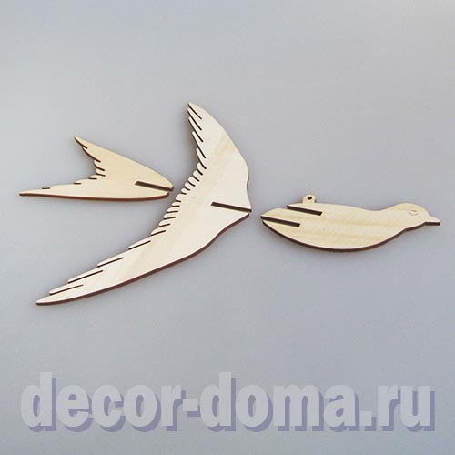Ласточка, 18 см, фигурка фанерная сборная