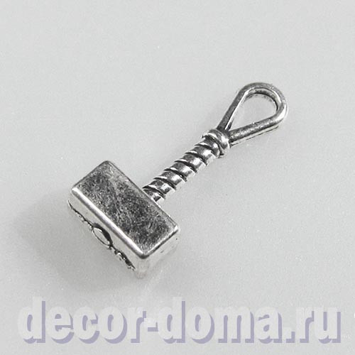 Кувалда, фигурка-подвеска, 2,3 см, цвет серебристый