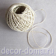 Шпагат джутовый, белёный, 30 м, 2 мм