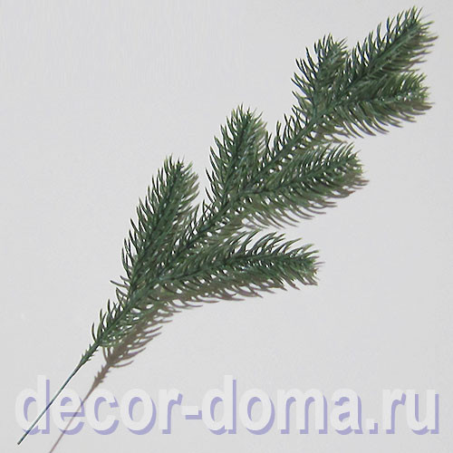 Еловая веточка, 7 лапок, 3 см, 1 шт.
