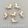 Конь-огонь, мини, 3 см, фигурки из тонкой фанеры, 6 шт.