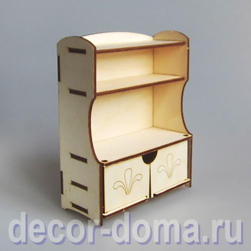 Буфет, 16 см, мебель мини, заготовка для декора