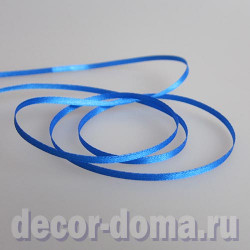 Ленточка 3 мм атласная, 1 м, цвет 040, синий