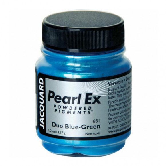 Пудра декоративная (пигмент) Pearl Ex 681 DUO, цвет сине-зеленый (переливающийся двумя цветами)