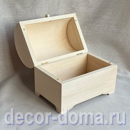 Сундук с высокой крышкой, массив липы, 23 см