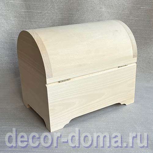 Сундук с высокой крышкой, массив липы, 23 см