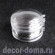 Медальон, 10 см, из 2 половинок, прозрачный пластик, упаковка 5 шт.