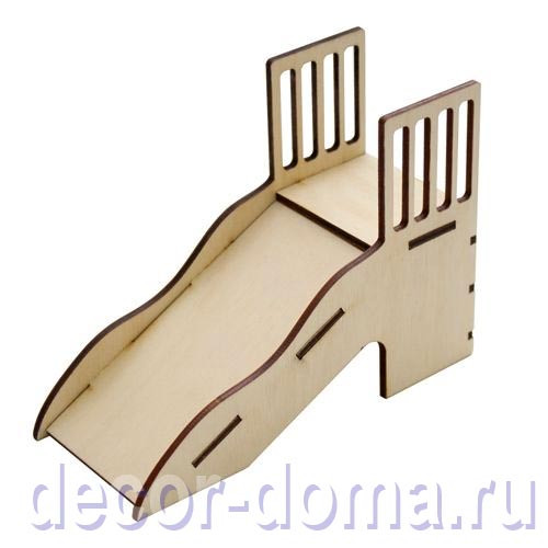 Кукольная горка фанерная, 14х10 см Кукольная горка фанерная, 14х10 см