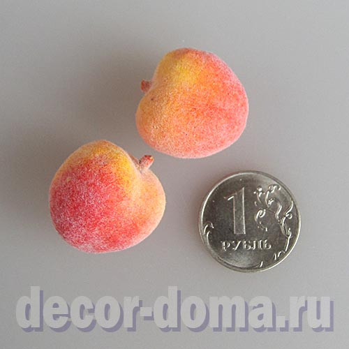Персики мини, 2 см, 2 шт. Персики мини, 2 см, 2 шт.