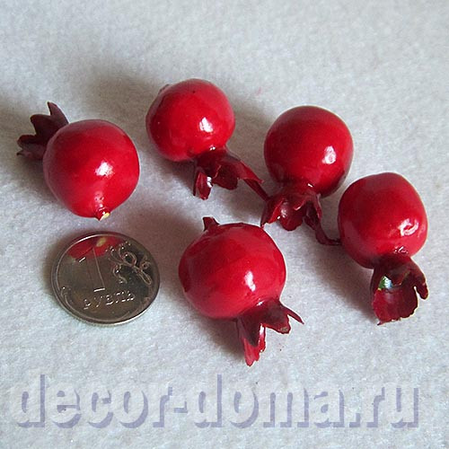 Гранаты микро, 5 шт., 2 х 2,5 см Гранаты микро, 5 шт., 2 х 2,5 см
