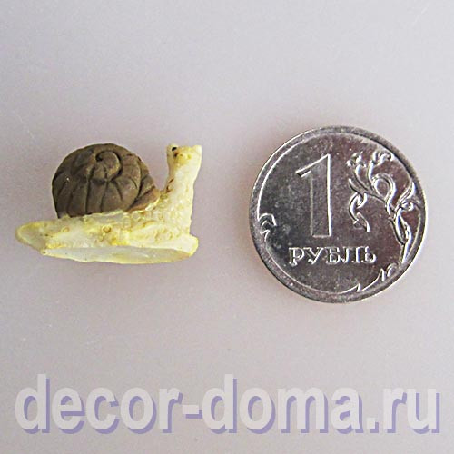 Улитка, фигурка миниатюрная, 2 см Улитка, фигурка миниатюрная, 2 см