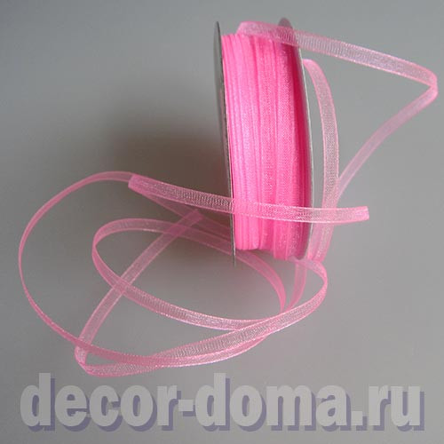 Ленточка капроновая, 3 мм, цвет 029, розовый сочный Ленточка капроновая, 3 мм, цвет 029, розовый сочный