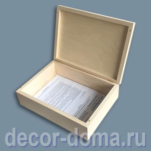 Массив липы, шкатулка прямоугольная, под бумаги А4, 33 см, без ножек Массив липы, шкатулка прямоугольная, под бумаги А4, 33 см, без ножек