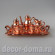 Сервиз роскошный мини, 10 предметов, металл, цвет медь