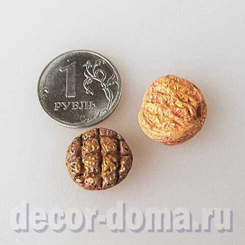 Хлеб, караваи мини, 1,5 см, 2 шт., ручная работа