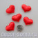 Сердечки атласные, 3,5 см, 5 шт.