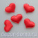Сердечки атласные, 3,5 см, 5 шт.