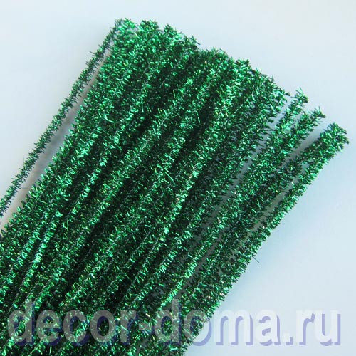 Синель-проволока блестящая, 0,6 х 30 см, 50 шт., зелёная Синель-проволока блестящая, 0,6 х 30 см, 50 шт., зелёная