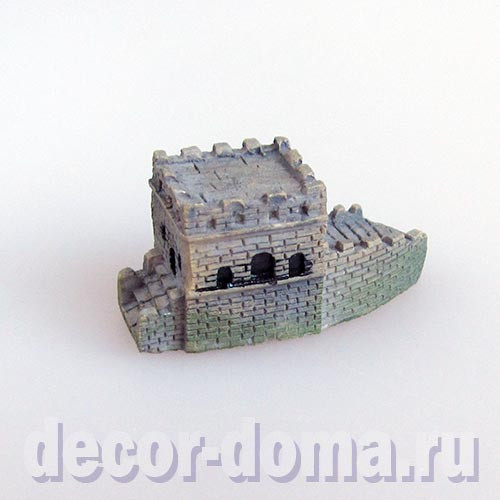 Крепостная башня с частью стены, 4,5 см, полистоун